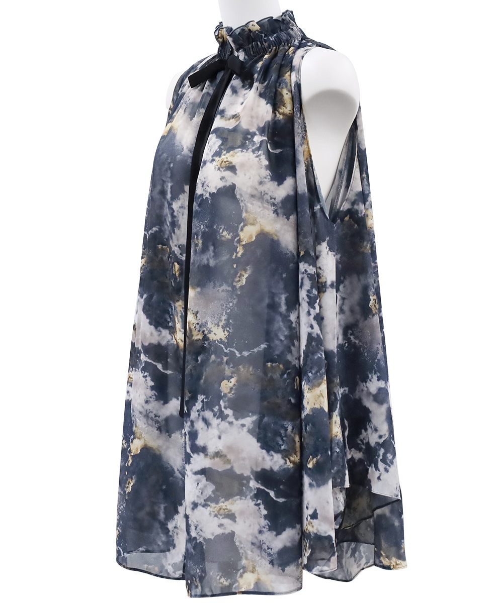 Joy マーブルプリントリゾートトップス