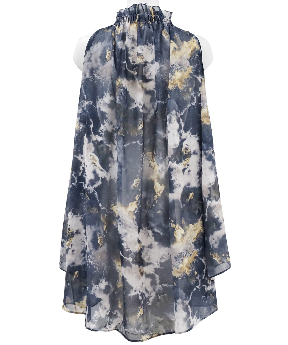 Joy マーブルプリントリゾートトップス