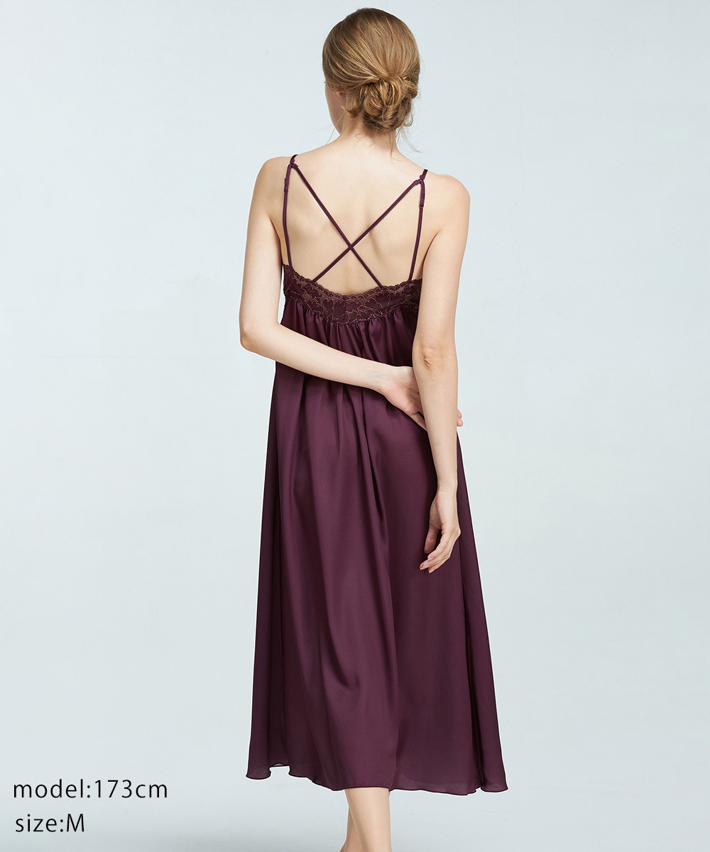 Harmony in Bloom レースコンビロングドレス