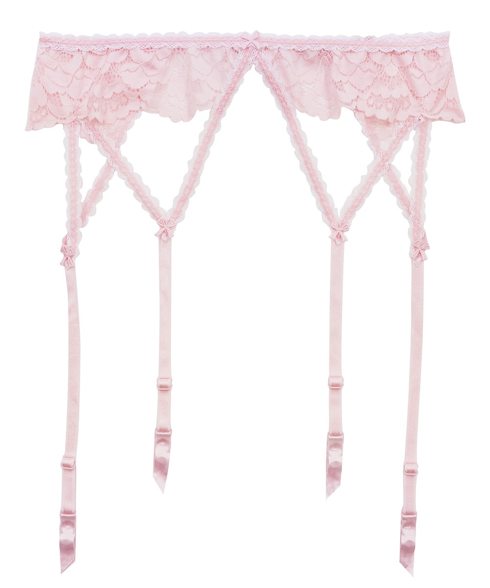 Rosy レースガーターベルト/ Pink