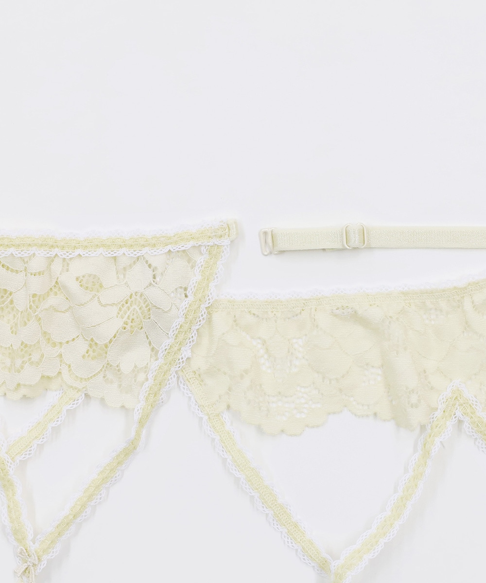 Rosy レースガーターベルト/ Pink