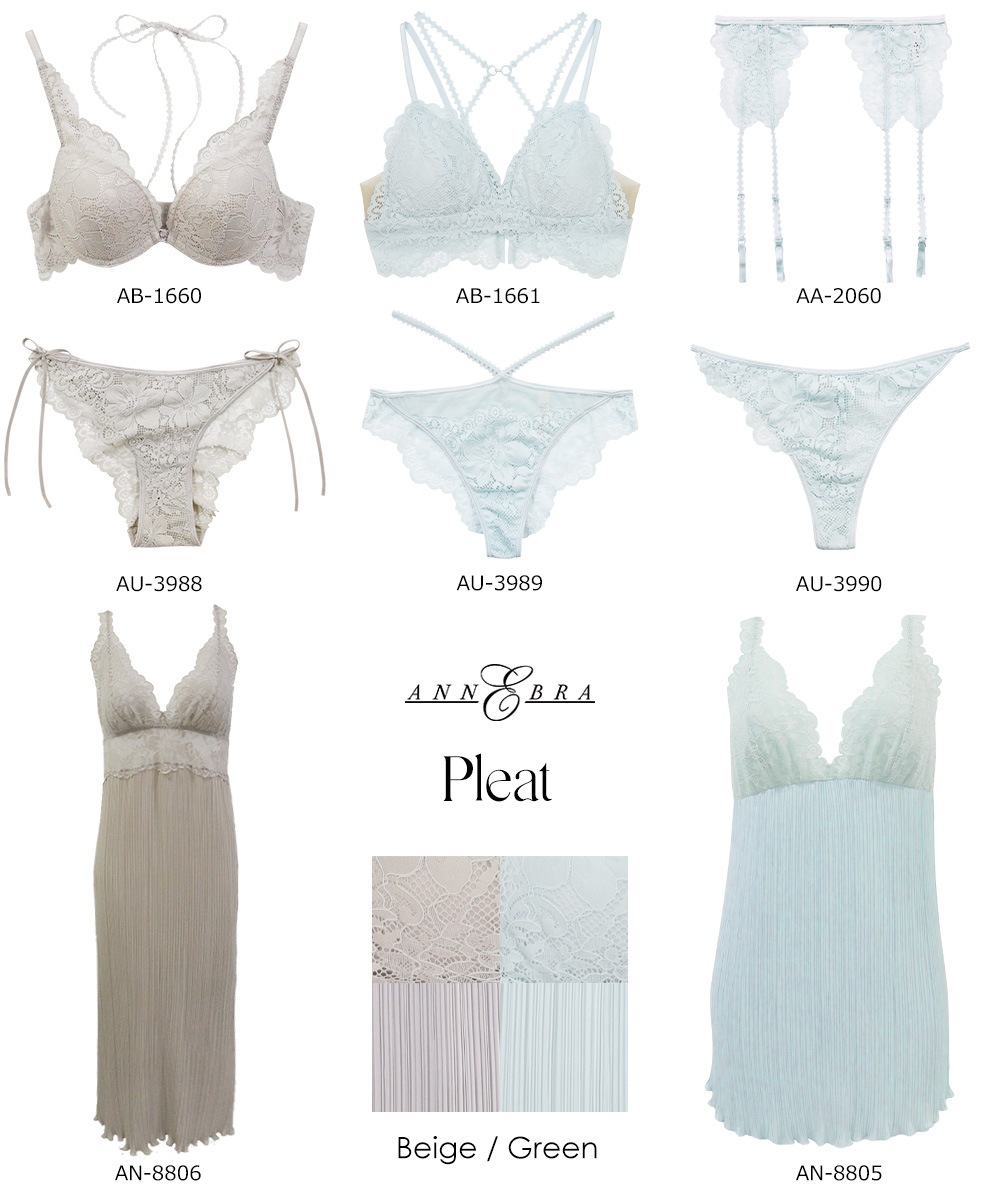 Pleat レースガーターベルト