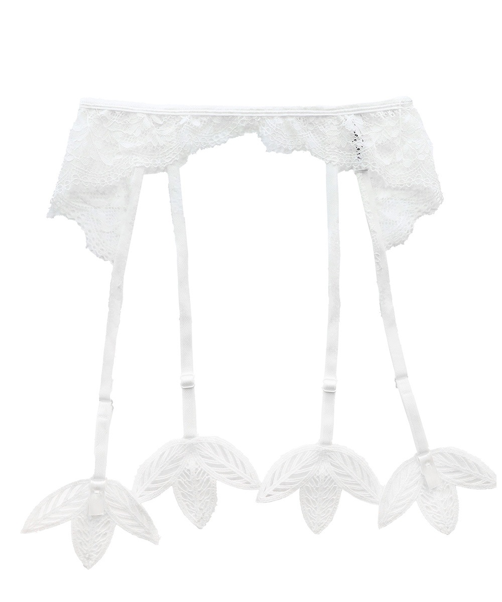 Daphne モチーフレースガーターベルト / Off White