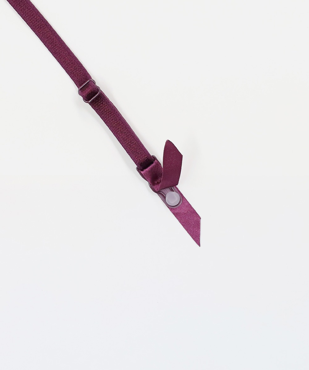 Harmony in Bloom モチーフレースガーターベルト / Dark Purple