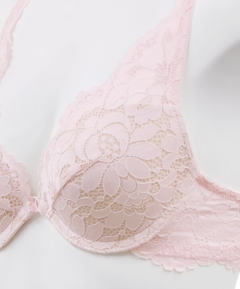 Rosy デコルテレースモールドカップブラジャー / Pink