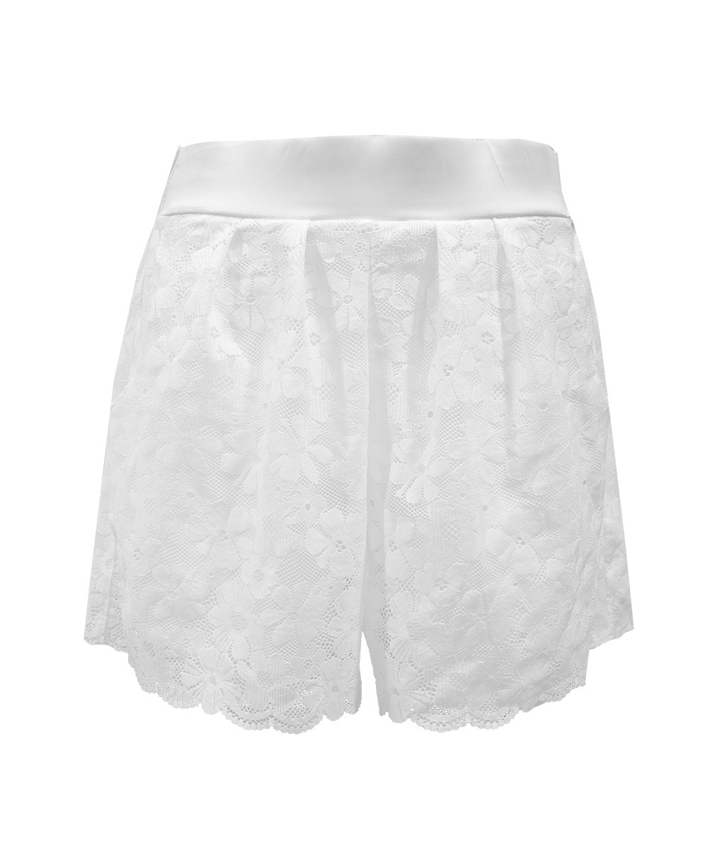 Lace Reverie レースリゾートショートパンツ / White