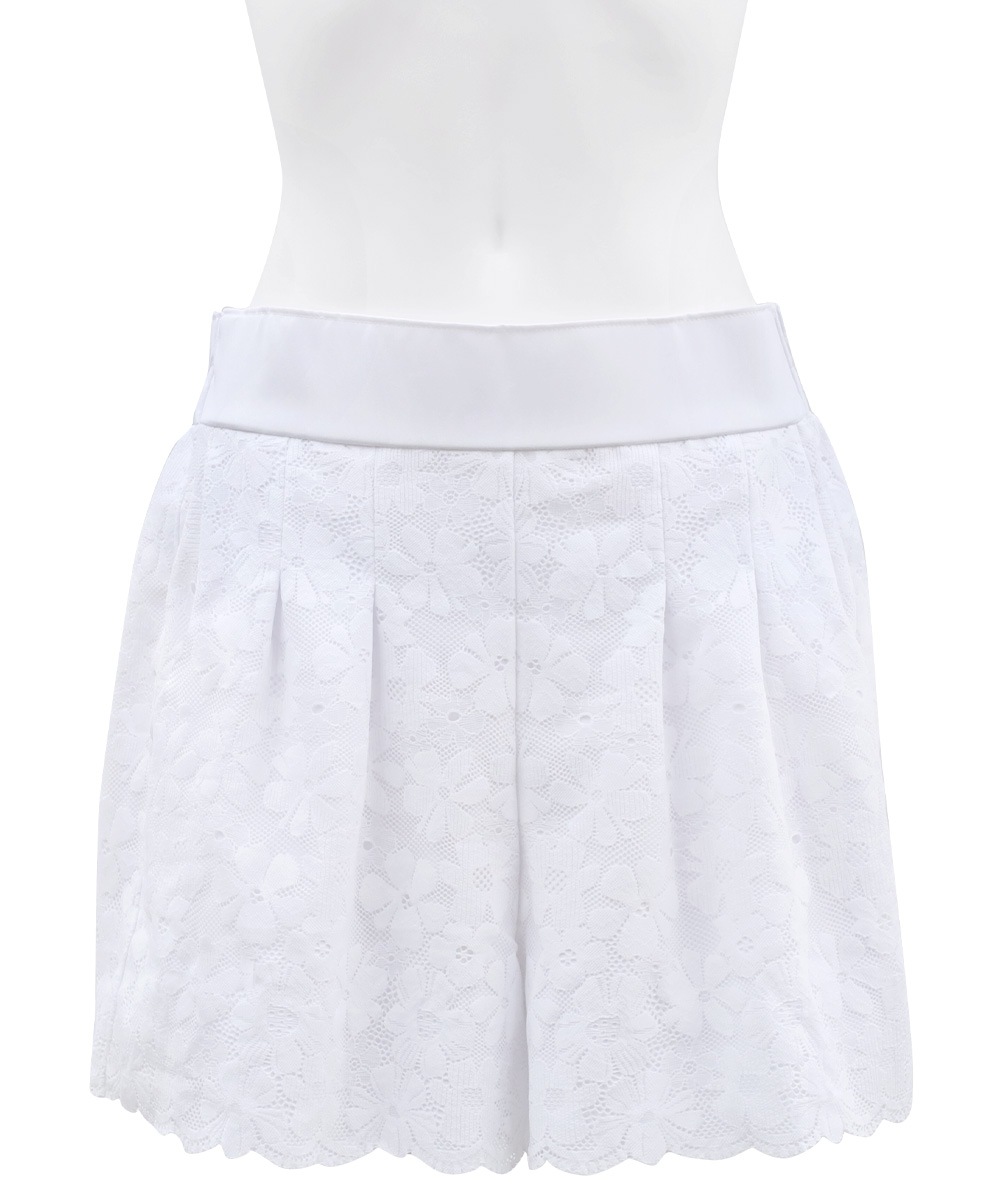 Lace Reverie レースリゾートショートパンツ / White