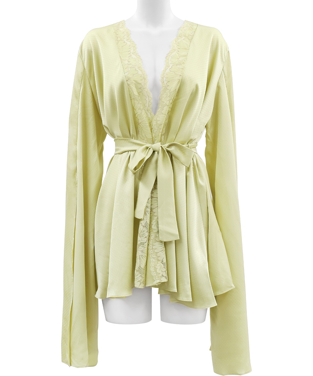 Harmony in Bloom レースコンビスリットスリーブガウン / Yellow