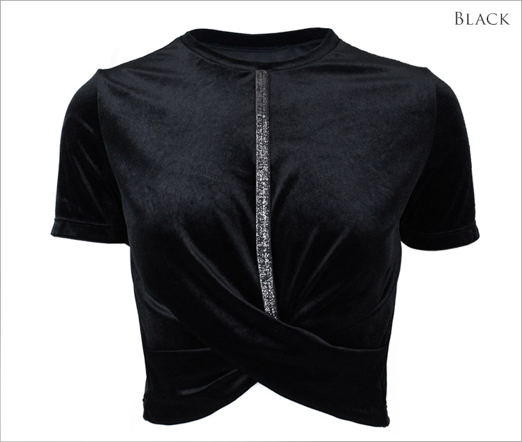 Black eye ベロアスポーツトップス