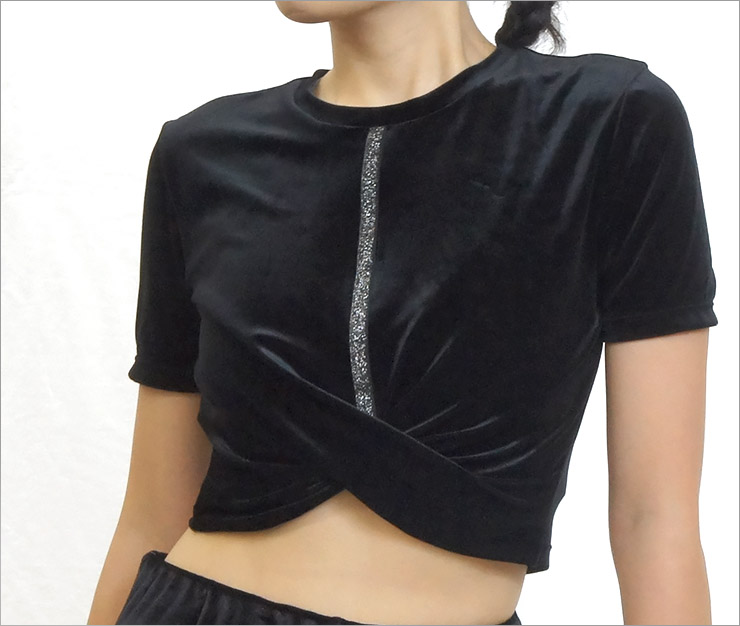 Black eye ベロアスポーツトップス