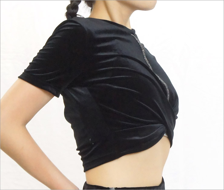 Black eye ベロアスポーツトップス