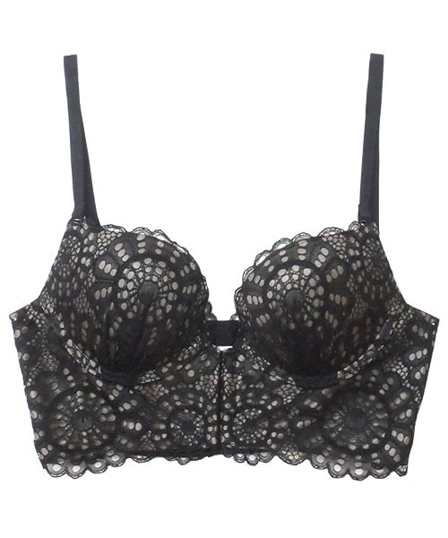 あゆの　ANNEBRA ロングナイティ　M BLACK アンブラ ANNEBRA Luxe バックデザイン2WAYロングライン