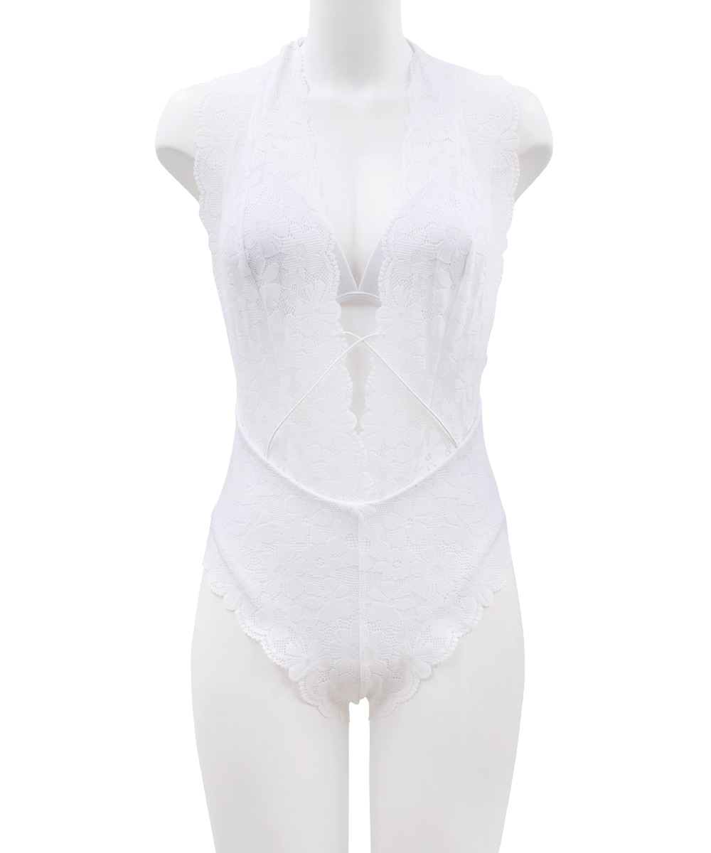 Lace Reverie バックオープンレーススイムウェア