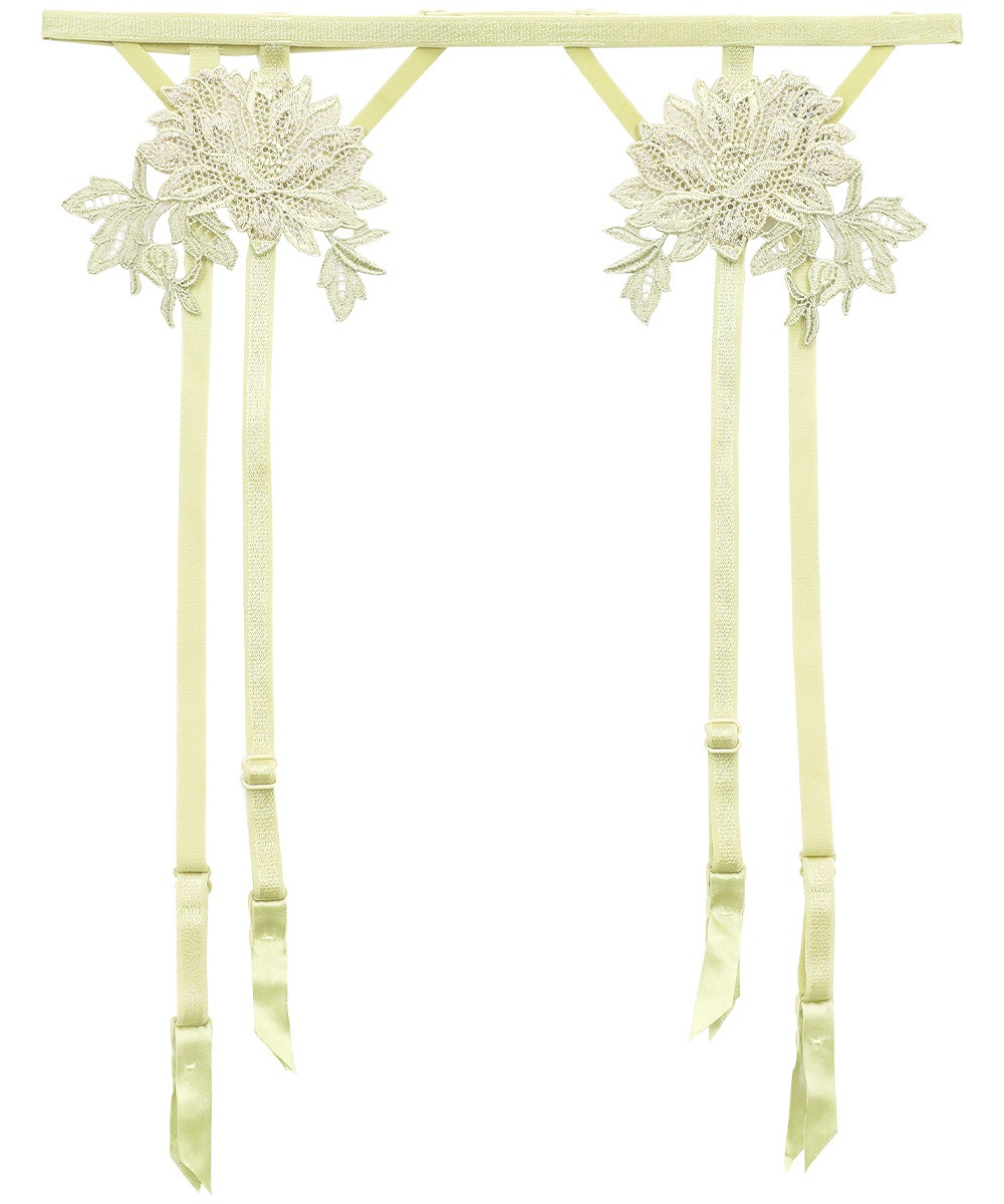 Harmony in Bloom モチーフレースガーターベルト / Yellow