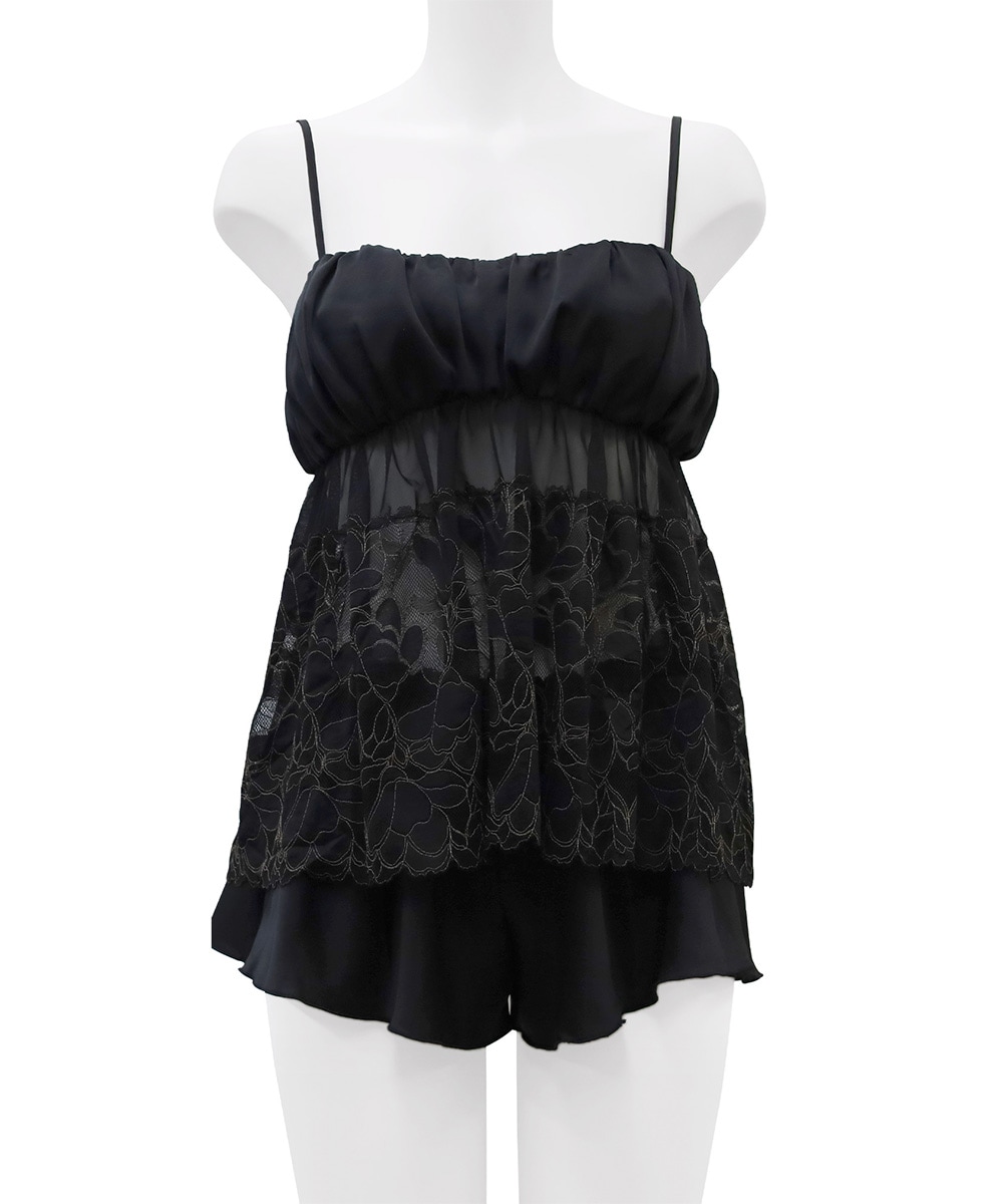 Whispers レースコンビショートパンツセットアップ