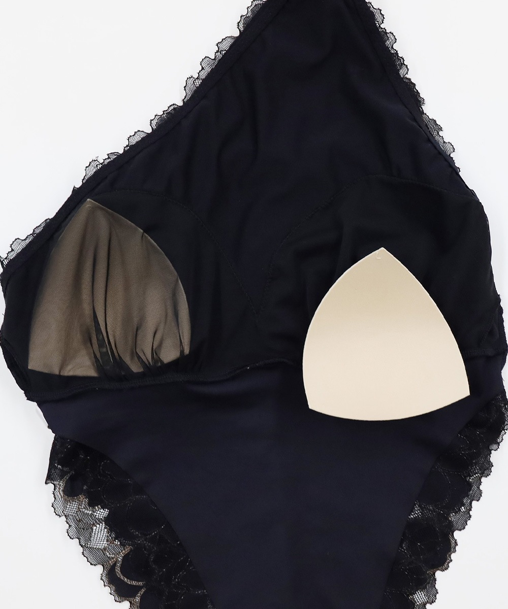 Whispers ワンショルレースボディスーツ/テディ