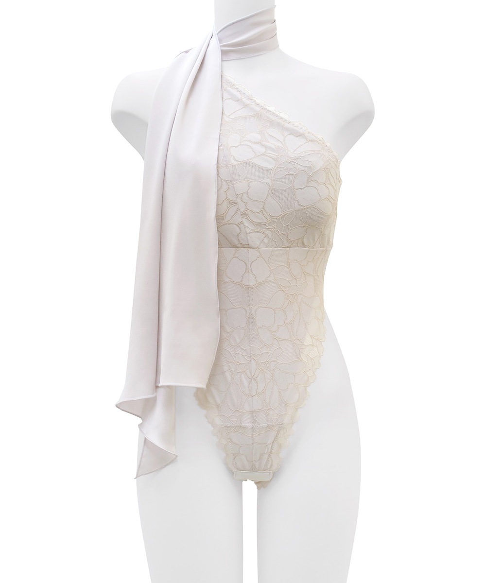 Whispers ワンショルレースボディスーツ/テディ