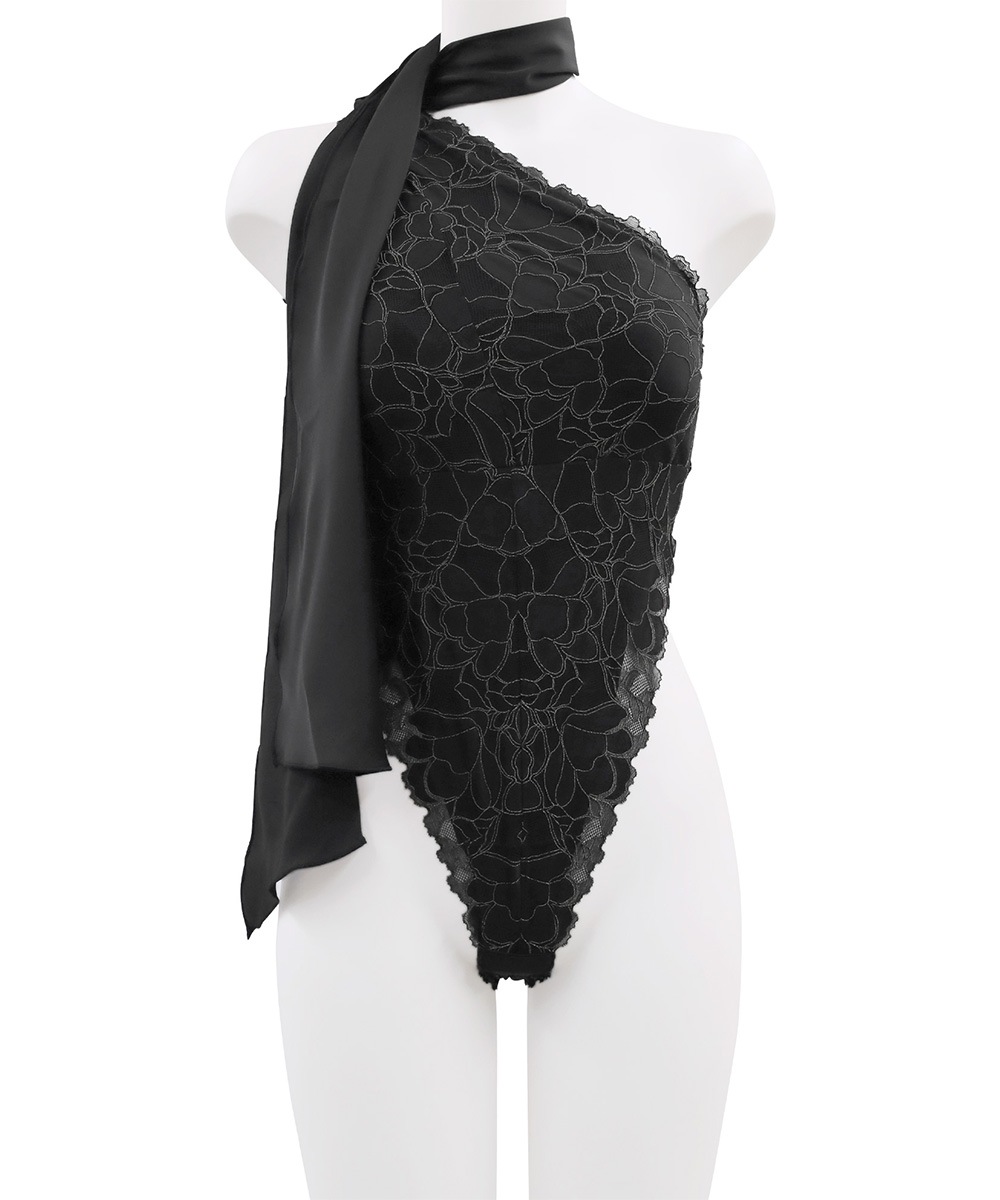 Whispers ワンショルレースボディスーツ/テディ