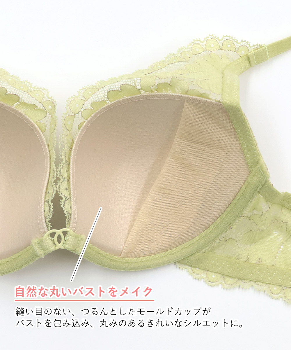 Harmony in Bloom チョーカー付きデコルテレースモールドカップブラジャー / Yellow