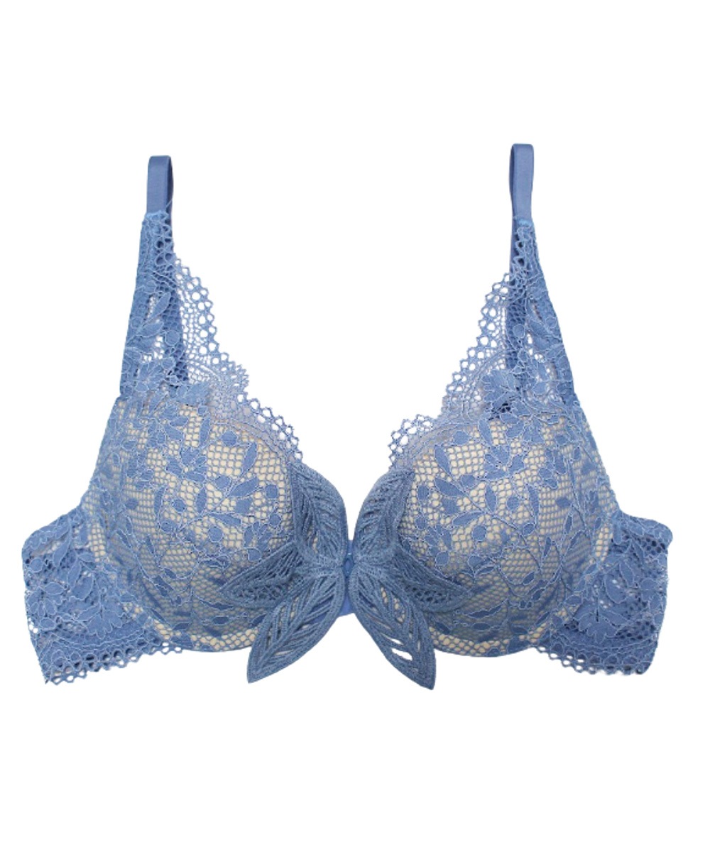 Daphne モチーフレースモールドカップブラジャー / Blue