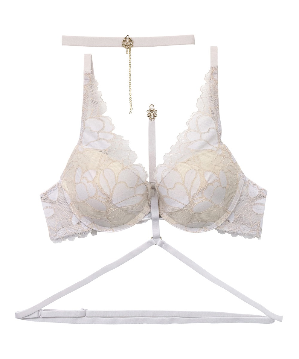 Whispers ハーネス付きデコルテレースモールドカップブラジャー