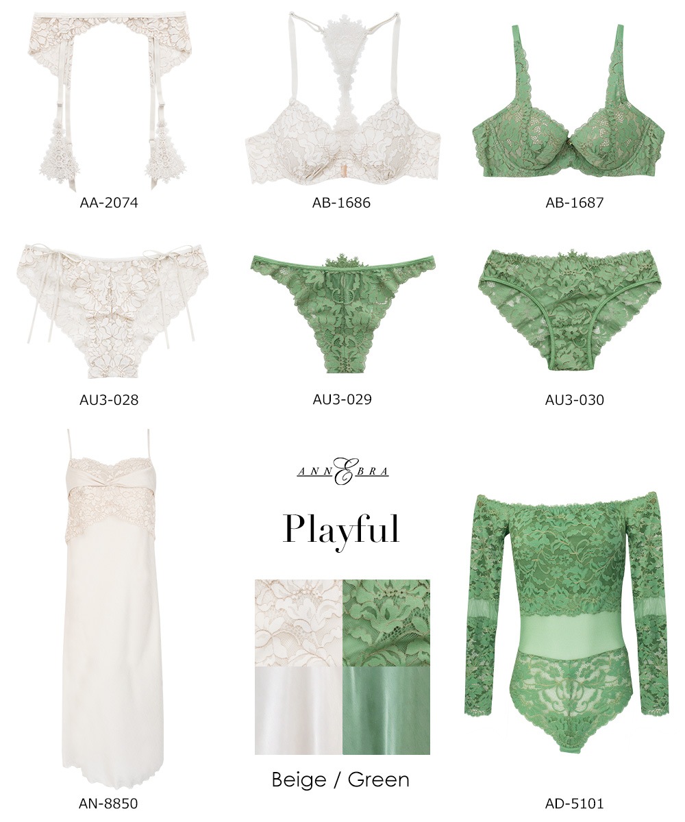 Playful バックデザインフロントホックブラジャー