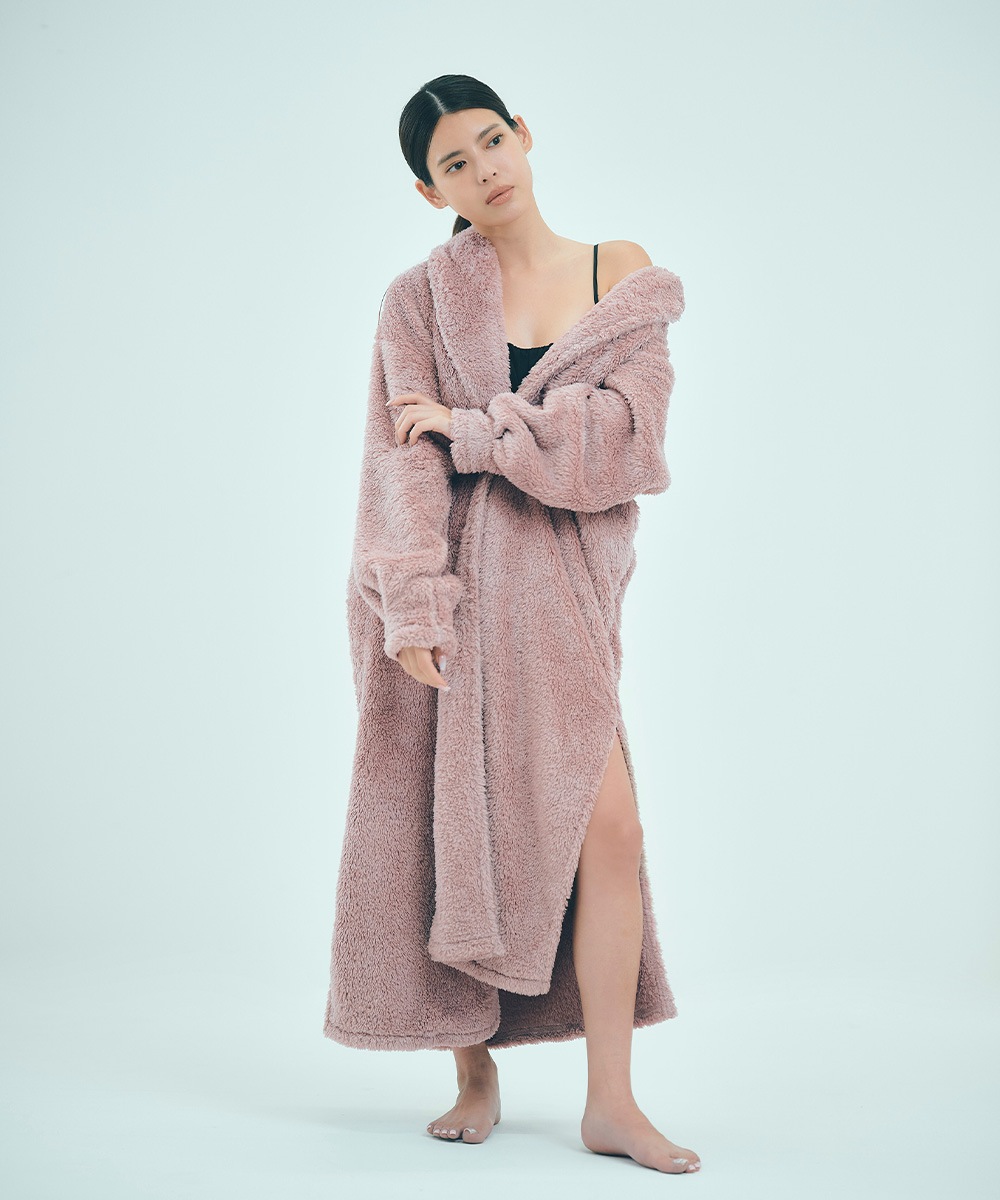 ロングボアガウン / Pink Beige