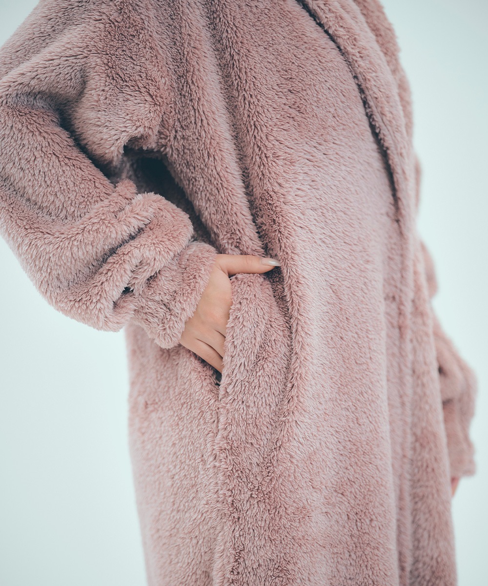 ロングボアガウン / Pink Beige