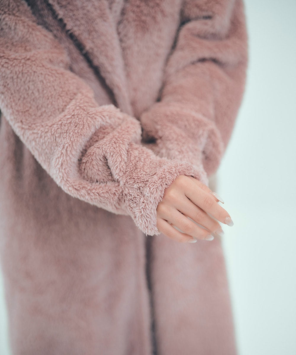 ロングボアガウン / Pink Beige