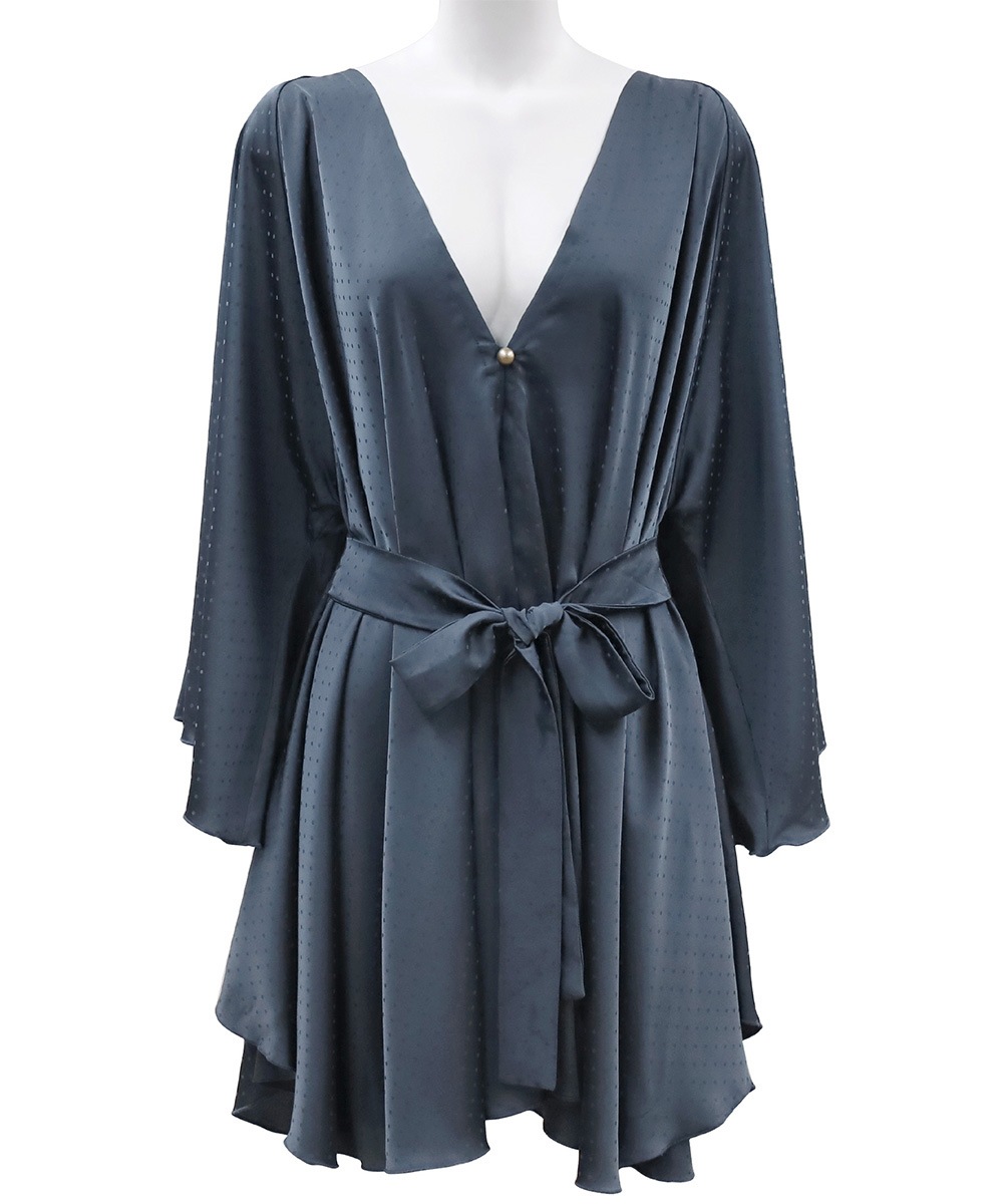 Mixing ドットサテンバックオープンガウン