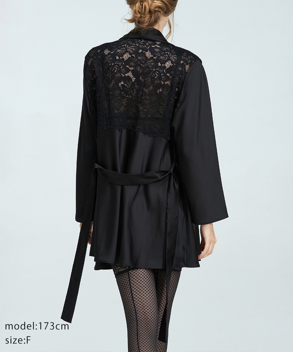 Melodie レースコンビガウン / Black