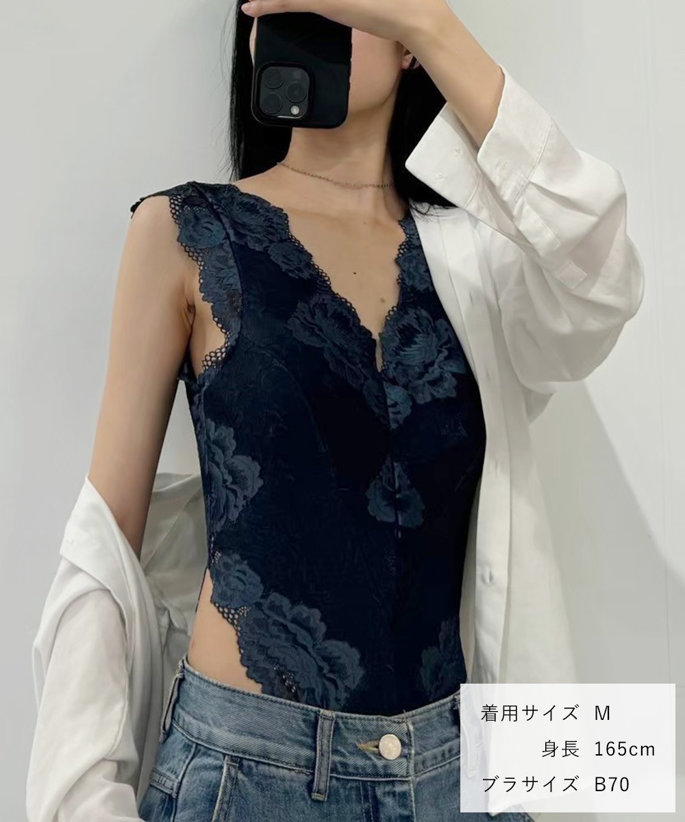 Mixing レースボディスーツ/テディ