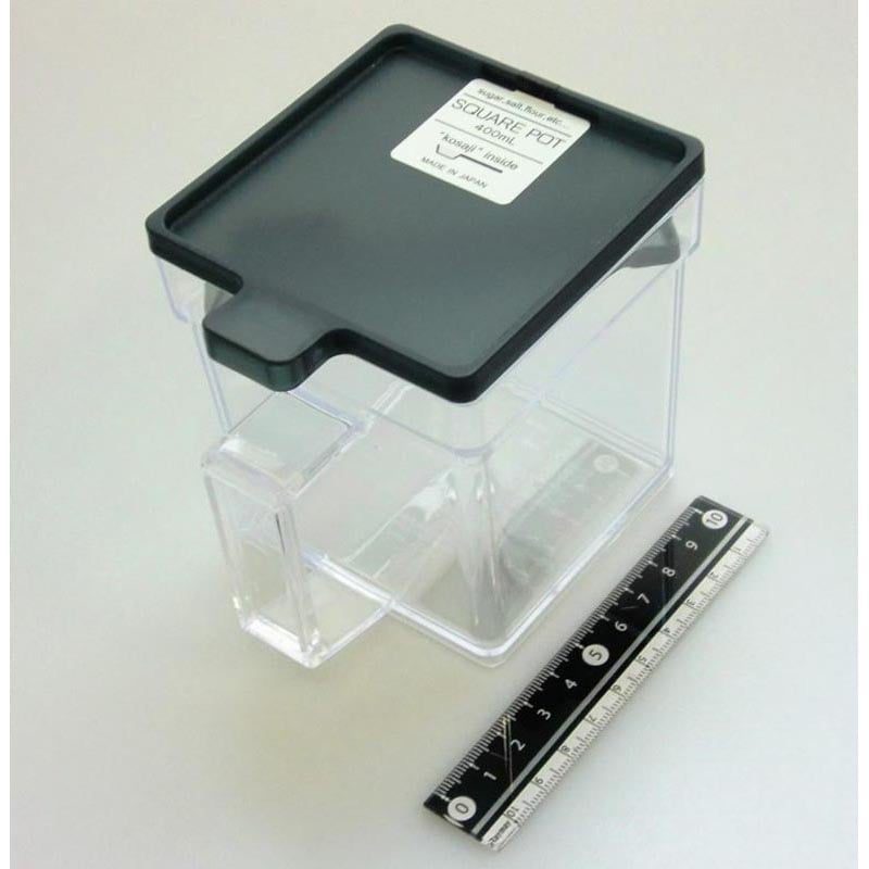 スクエアポット クリアブラック