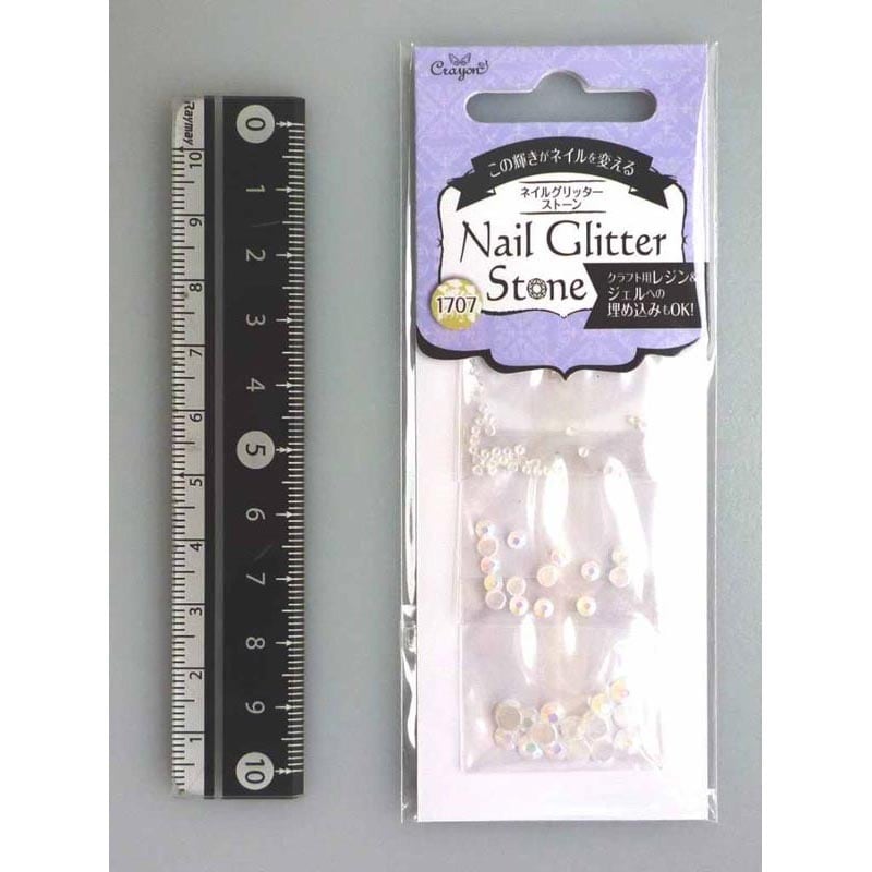 ネイルグリッターストーンパステルホワイト