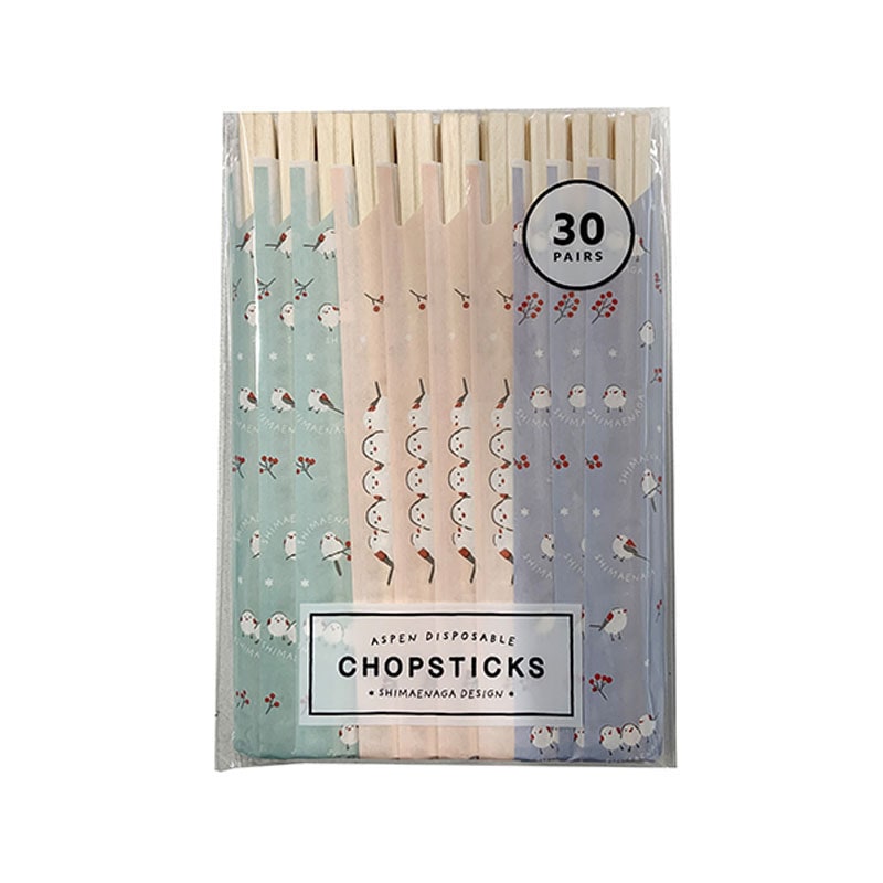 アスペン元禄箸　３０Ｐ　シマエナガ柄