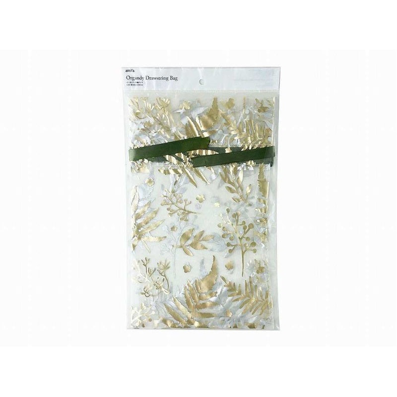 オーガンジー巾着バッグＭボタニカル