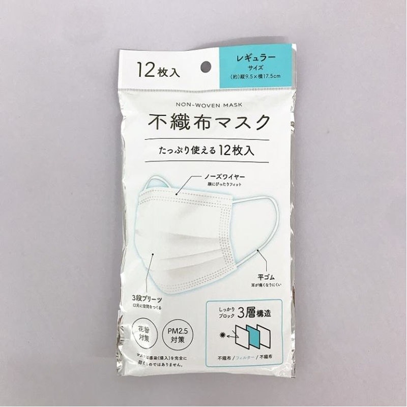 不織布マスク１２Ｐ　レギュラー