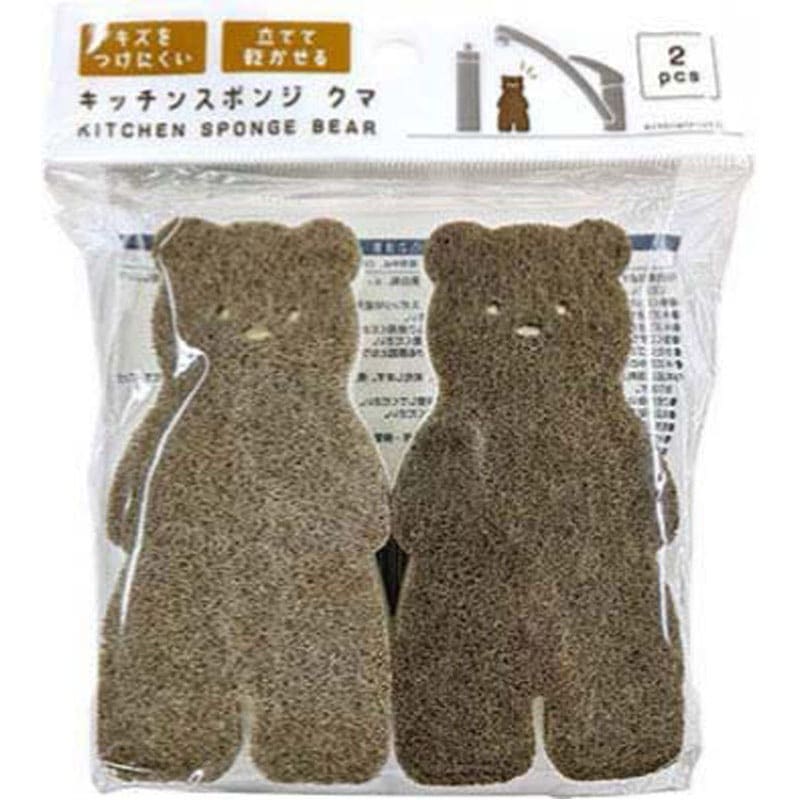 キッチンスポンジ クマ2P