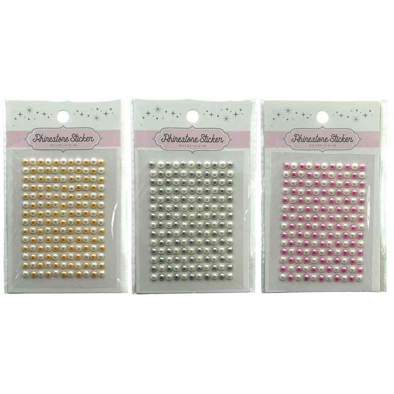 ラインストーンシール　パールカラー