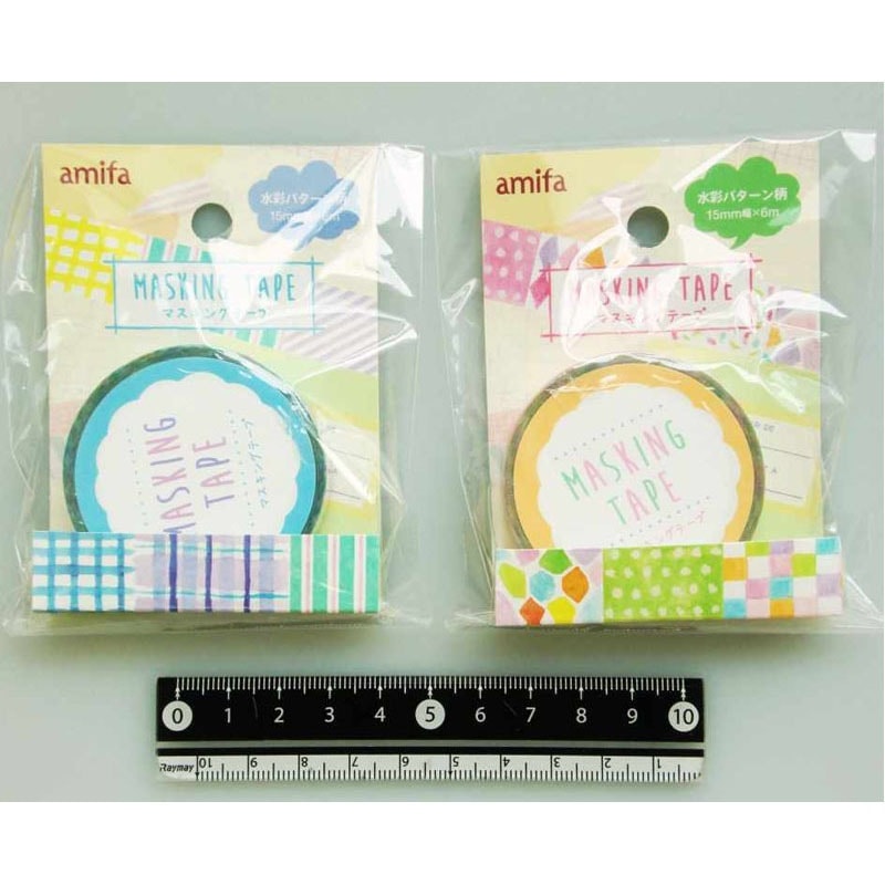 マステ15MM×6M 水彩パターン【公式】≪1個からお届け