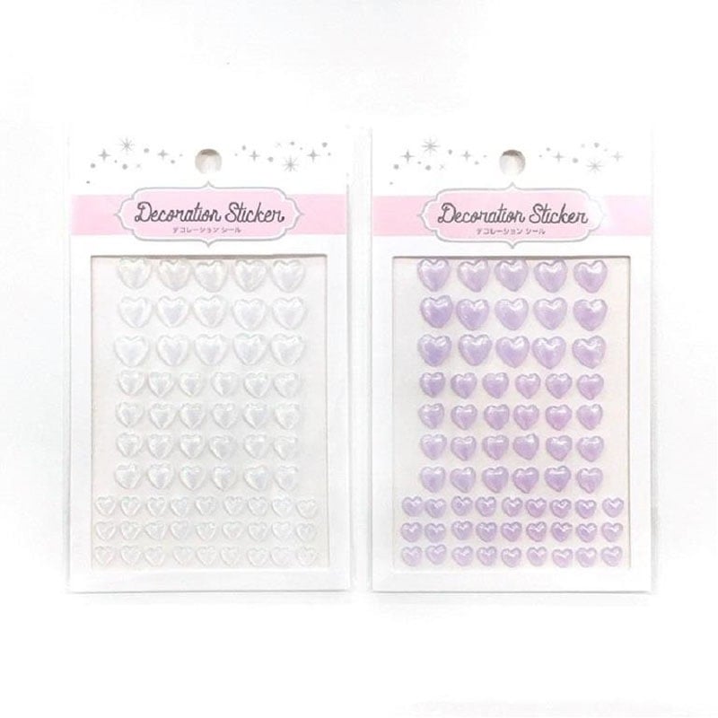 デコレーションシール　ハート　クリアラメ