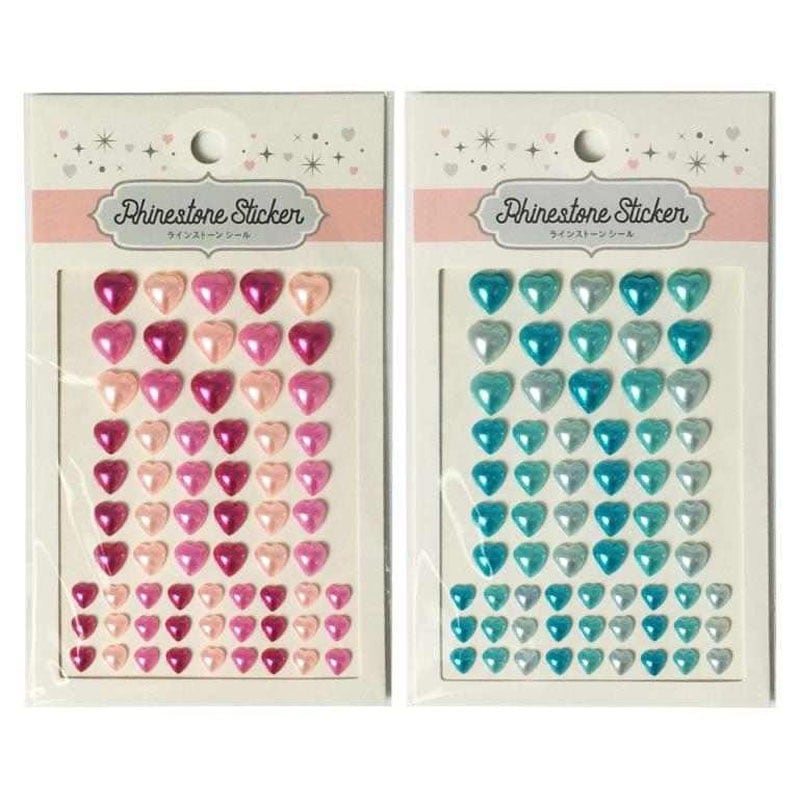 ラインストーンシール　パールハート