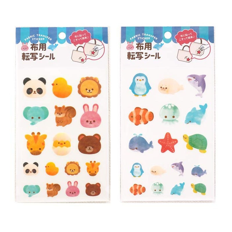 布用転写シール　動物・海の生きもの