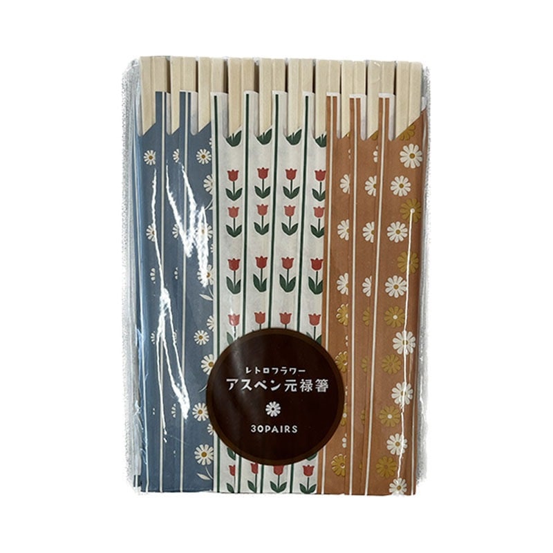 アスペン元禄箸　レトロフラワー３０Ｐ