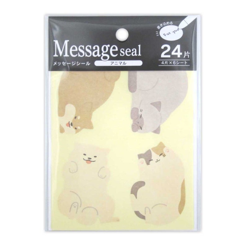 メッセージシール アニマル 24片【公式】≪1個からお届け≫Can☆Do