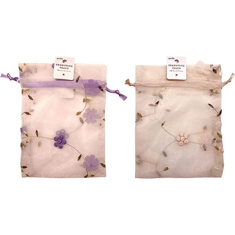 巾着　チュール　ブルーム