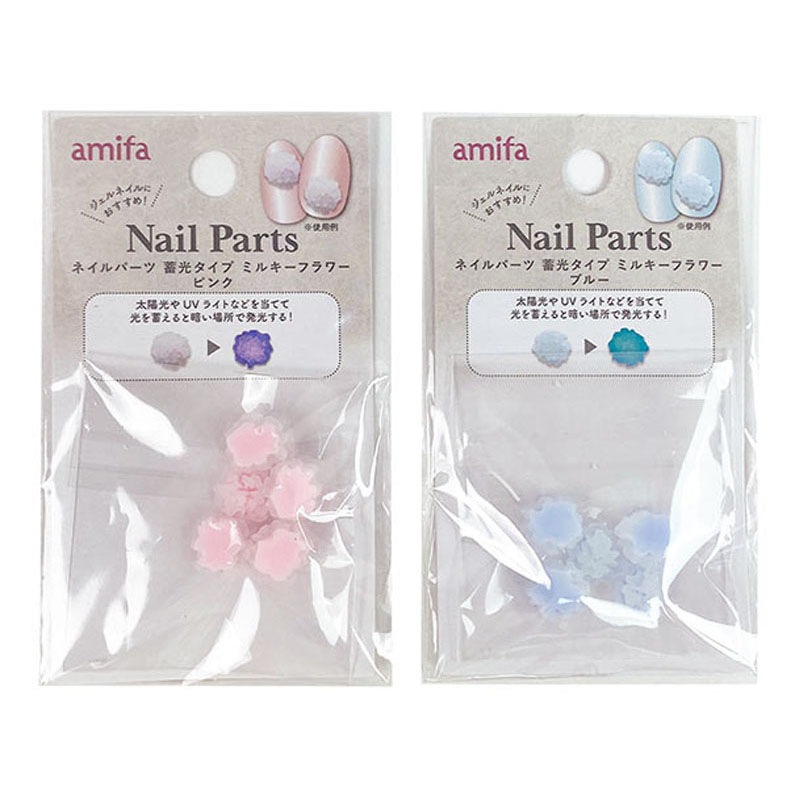 蓄光*ネイルパーツ*ドナちゃん* ネイルパーツ 5P 蓄光ミルキー