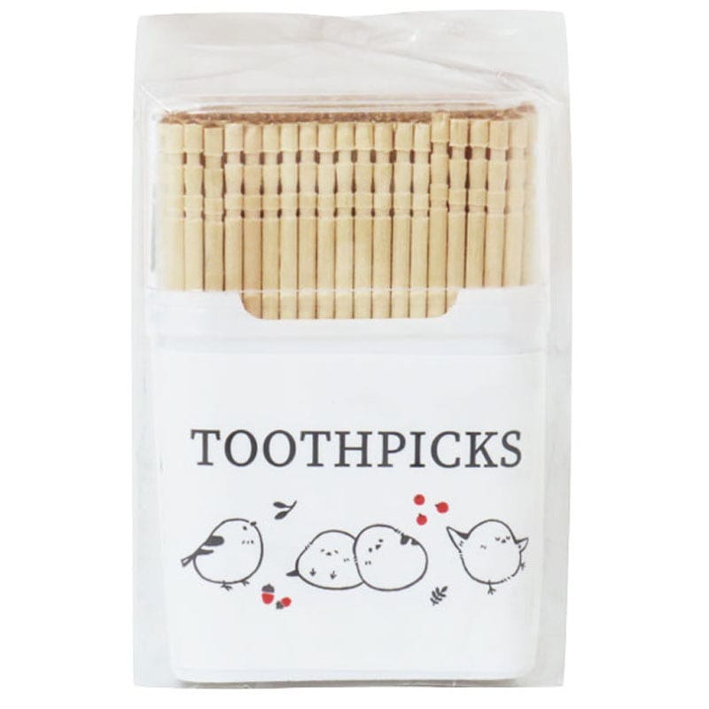 プラスチック容器入楊枝シマエナガ400本