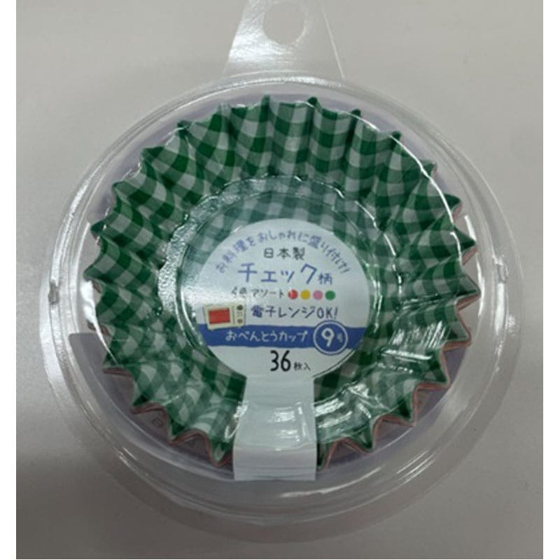 紙カップ　チェック柄９号　３６枚