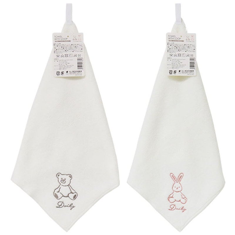 ループ紐付きタオル　アニマル柄